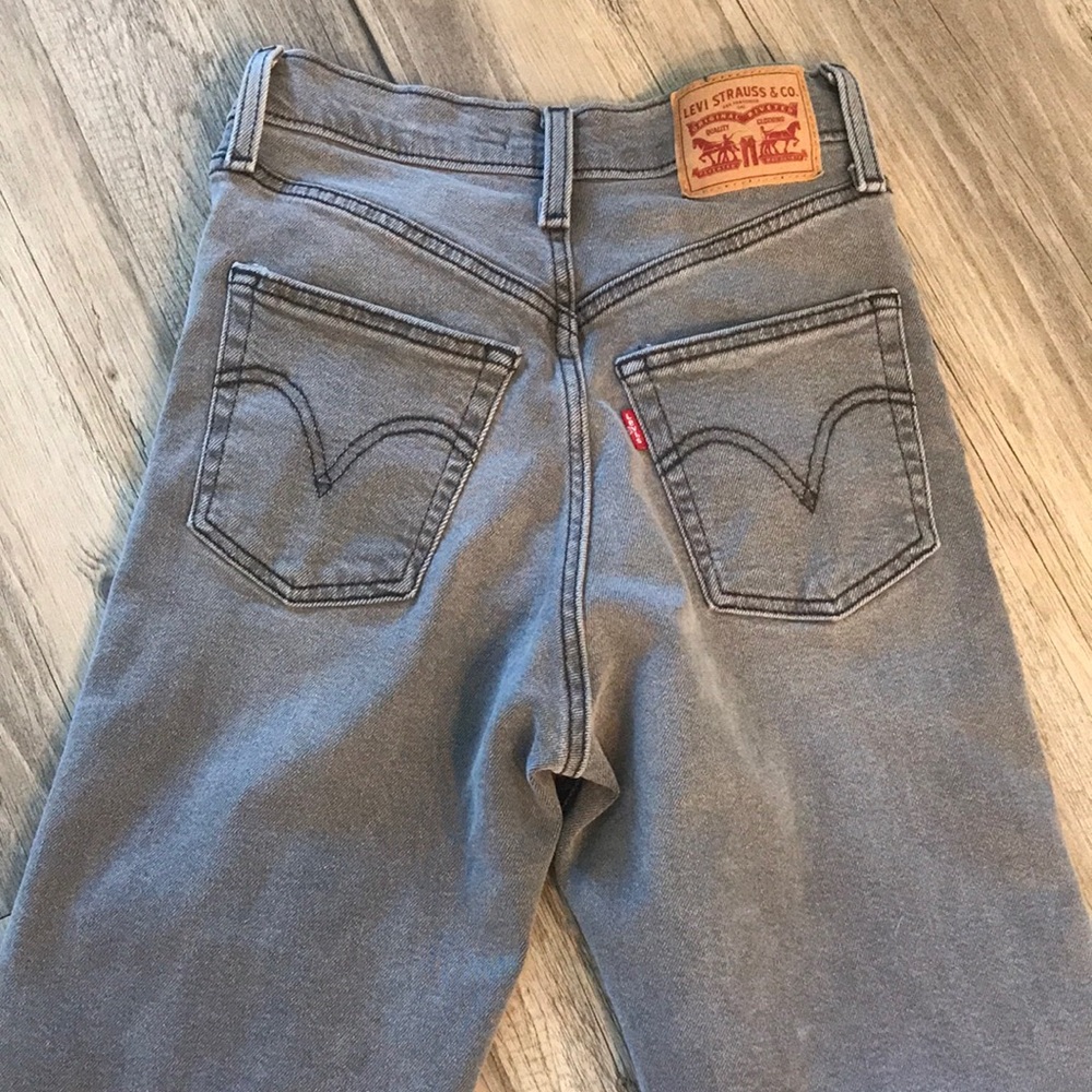 Levi’s Ribcage Straight Ankle Jeans | Size 24 | Gray | High Rise - Picture 7 of 15